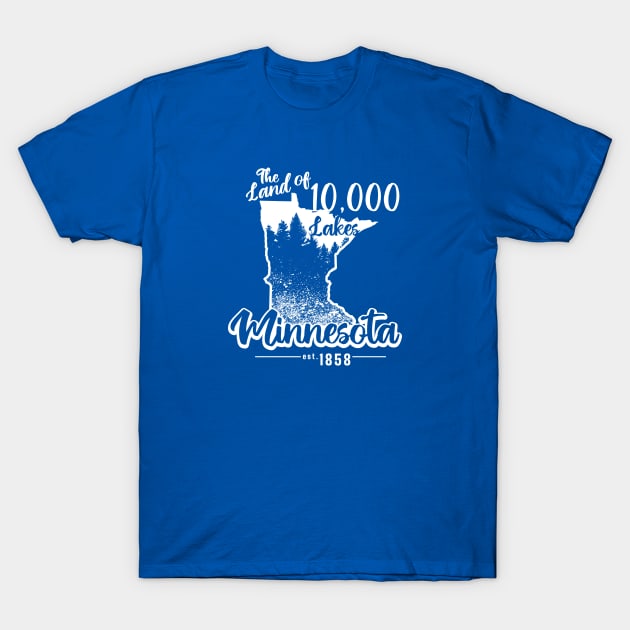 Minnesota The Land of 10,000 Lakes T-Shirt by 2891 Design